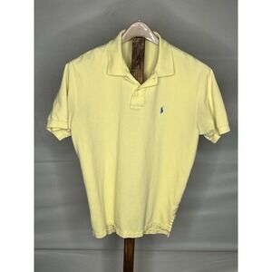 Ralph Lauren Polo Men's Yellow Short Sleeved Collared Shirt Size Large
